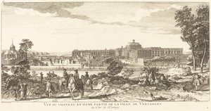 Vista del Castillo y una Parte de la Ciudad de Versalles de Jean Baptiste Rigaud