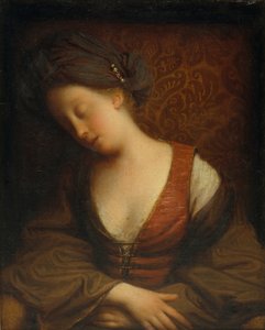 Mujer joven durmiendo de Jean Baptiste Santerre