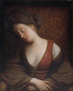 Mujer joven durmiendo de Jean Baptiste Santerre