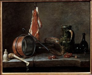 Menú de grasa y utensilios de cocina. Naturaleza muerta