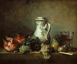 Uvas y granadas de Jean Baptiste Simeon Chardin
