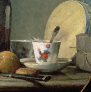 Jarra de albaricoques, 1758 (detalle)