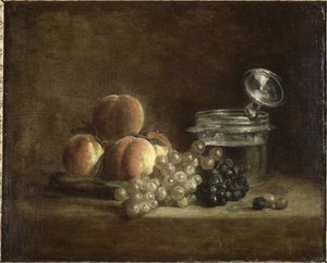 Duraznos y Uvas de Jean Baptiste Simeon Chardin
