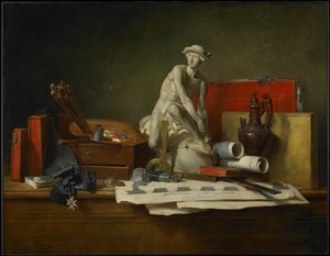 Los atributos de las artes y las recompensas que se les otorgan de Jean Baptiste Simeon Chardin