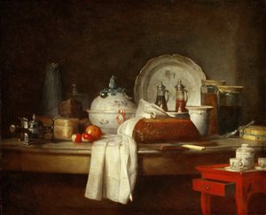 El comedor de oficiales o los restos de un almuerzo de Jean Baptiste Simeon Chardin