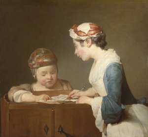 La Joven Maestra de Jean Baptiste Simeon Chardin