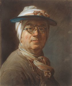Autorretrato con visera de Jean Baptiste Simeon Chardin