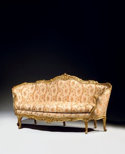 Sofá Luis XV, 1717 de Jean Baptiste Tilliard