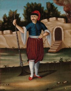 Hombre de la costa albanesa de Jean Baptiste Vanmour (workshop of)