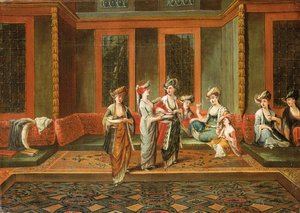 Mujeres Armenias Bebiendo Café en un Interior
