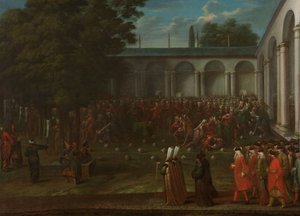 Cornelis Calkoen de camino a su audiencia con el sultán Ahmed III
Cornelis Calkoen de camino a su audiencia con el sultán Ahmed III de Jean Baptiste Vanmour