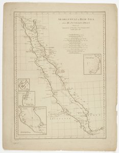 Golfo Arábigo o Mar Rojo, grabado por Thomas Bowen, 1788 de Jean Baptiste after dAnville