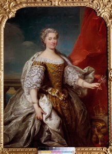Retrato de Catalina Bnin Opalinska, esposa de Stanislas Lescinski, Reina de Polonia y luego Duquesa de Lorena y Bar (1680-1747). Pintura de Jean Baptiste Van Loo (1684-1745) 1725