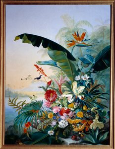 Flores exóticas. Pintura de Jean Benner Fries (Benner-Fries