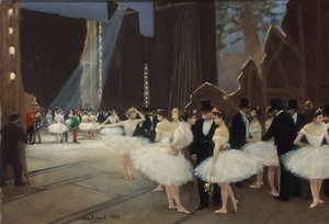 Detrás de las alas de la ópera de Jean Beraud