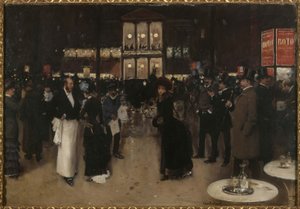 Boulevard Montmartre de noche, delante del Théâtre des Variétés, hacia 1885 (óleo sobre lienzo) de Jean Beraud