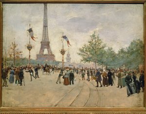 Entrada a la Exposición Universal de París ... de Jean Beraud
