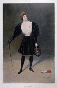 Esgrimista - dibujo de Jean Beraud (1849 - 1935)