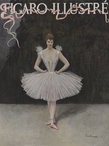 La bailarina. Portada de Le Figaro Illustré, febrero 1895 de Jean Beraud