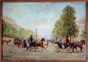 El paseo por los Campos Elíseos. Pintura de Jean Beraud (1849-1935) Siglo XIX. París, Museo Carnavalet de Jean Beraud