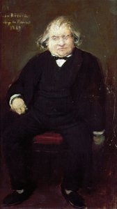 Retrato de Joseph Ernest Renan (1823-1892), historiador, filósofo, filólogo y escritor francés, por Jean Beraud (1849-1935), Pintura de Jean Beraud