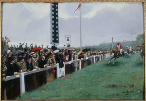 Carreras en Longchamp; la llegada de Jean Beraud