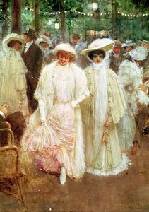 Los Jardines de París, o Las Bellezas de la Noche, 1905 (detalle) de Jean Beraud