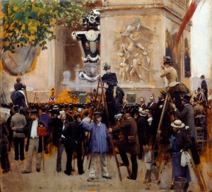 El funeral de Victor Hugo (1802 - 1885) en la Place de l