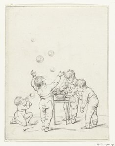 Niños que soplan burbujas de Jean Bernard
