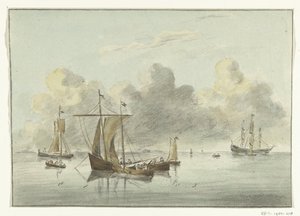 Barcos en aguas tranquilas de Jean Bernard