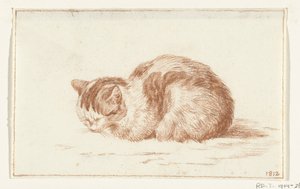 Gato reclinado, izquierda de Jean Bernard