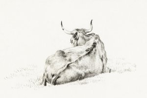 La vaca tumbada (1815) de Jean Bernard