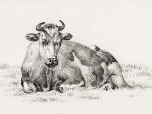 Vaca tumbada (1825) de Jean Bernard