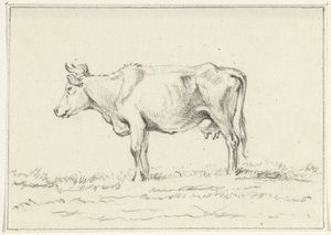 Vaca de pie, a la izquierda de Jean Bernard