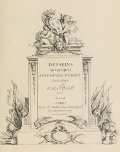 Desseins Arabesques a Plusieurs Usages Inventés par J.B. Toro, Página del Título, 1716 de Jean Bernard Toro