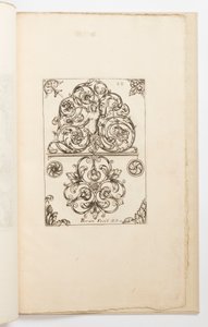 Placa 12, de Diverses pièces de serruriers (Varios diseños para cerrajeros) de Jean Bérain the Elder