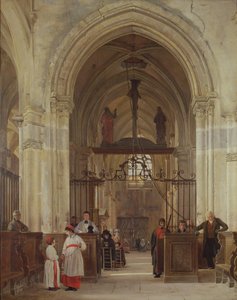 Interior de la Iglesia de San Prix, Valle de Montmorency, 1828 de Jean Bruno Gassies