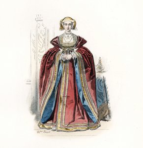 Ana de Cleves, esposa del rey Enrique VIII de Inglaterra, según Hans Holbein de Jean Charles (1800 79) Pauquet