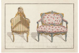 Encoignure, Demi Canapé. Nouvelle Iconologie Historique ou Attributes Hierogliphyques, c.1768 de Jean Charles Delafosse