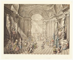 Vista de un Baile de Máscaras de Jean Charles Delafosse