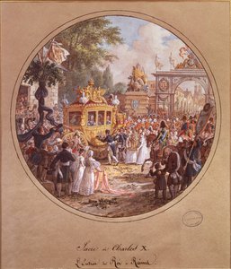 La entrada de Carlos X en Reims, 28 de mayo de 1825 de Jean Charles Develly