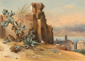 Ruinas antiguas cerca de Mesina, Sicilia