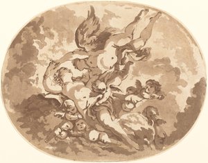 Eros y Psique de Jean Claude Richard, Abbé de Saint Non after François Boucher