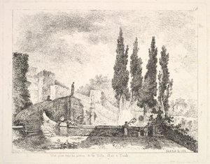 Vista de los jardines de la Villa d