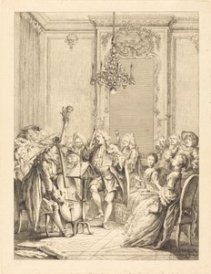 El concierto de Jean Claude Richard de Saint Non after Hubert François Gravelot