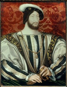 Retrato de Francisco I (1494-1547), rey de Francia (con el collar de la Orden de San Miguel) de Jean Clouet