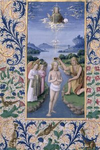 Ms Lat. Q.v.I.126 f.88v Bautismo de Cristo, del 