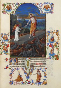 Las Muy Ricas Horas del Duque de Berry, Folio 182, verso - La Resurrección de Jesucristo de Jean Colombe