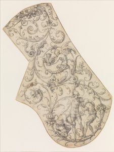 Diseño para la hombrera derecha de una armadura de desfile de Jean Cousin the Elder.