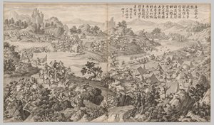 Battle of Kulongkui: from Battle Scenes of the Quelling of Rebellions in the Western Regions, with Imperial Poems de Jean Damascene Sallusti